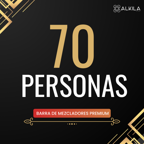 Barra de Mezcladores Premium (70 personas)