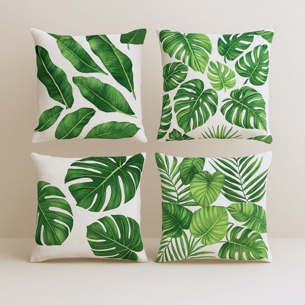 Cojín Decorativo Hojas Tropicales