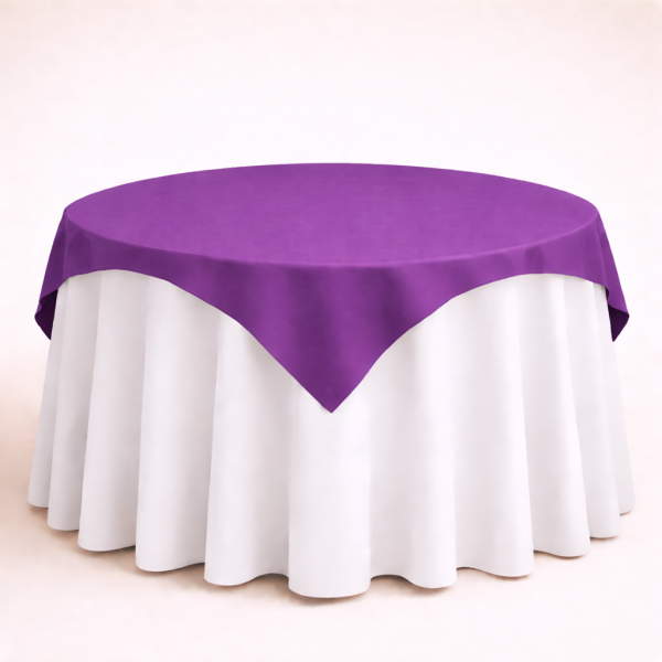 Cubremantel de Tela Cuadrado color Morado (Renta)