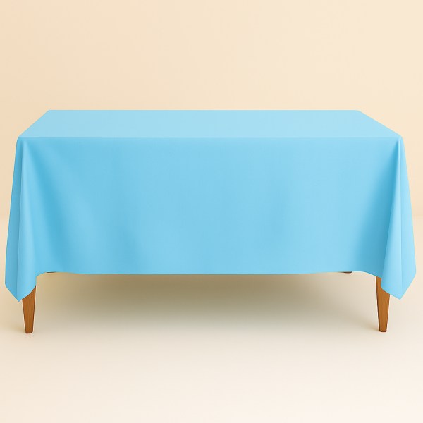 Mantel Rectangular Tablón color Azul Cielo (Renta)