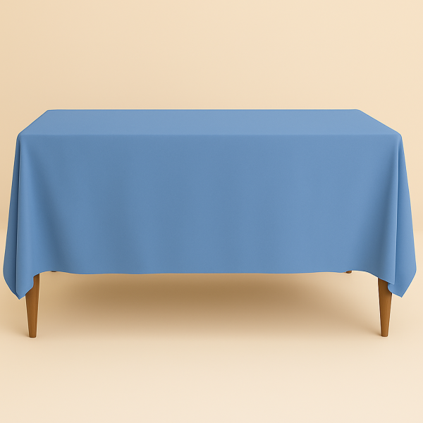 Mantel Rectangular Tablón color Azul Plumbago (Renta)