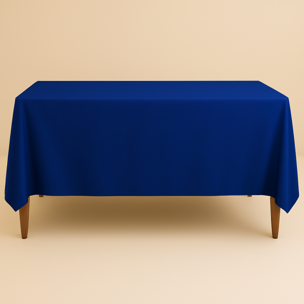 Mantel Rectangular Tablón color Azul Rey (Renta)