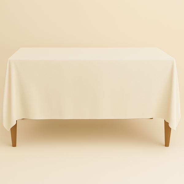 Mantel Rectangular Tablón color Beige (Renta)