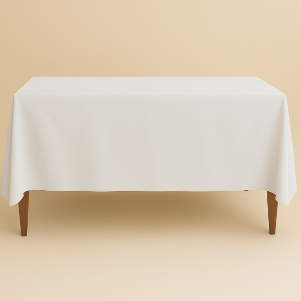 Mantel Rectangular Tablón color Blanco (Renta)