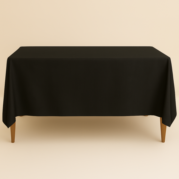 Mantel Rectangular Tablón color Negro (Renta)