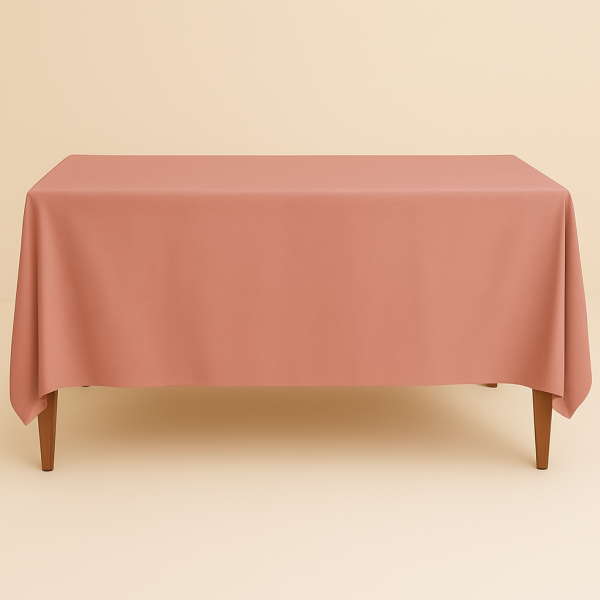 Mantel Rectangular Tablón color Palo de Rosa (Renta)