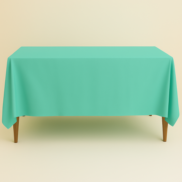 Mantel Rectangular Tablón color Verde Aqua (Renta)