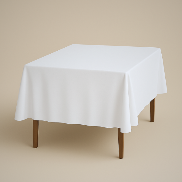 Mantel de Tela para Tablon color Blanco (Renta)