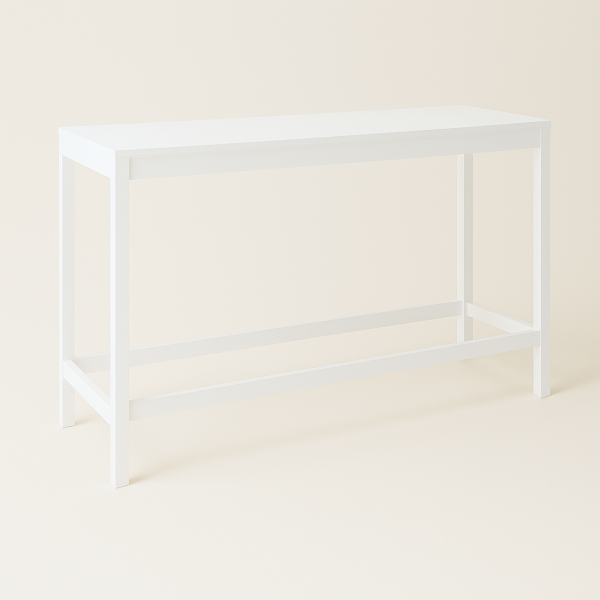 Periquera Rectangular Blanca 1.80 (sin bancos)