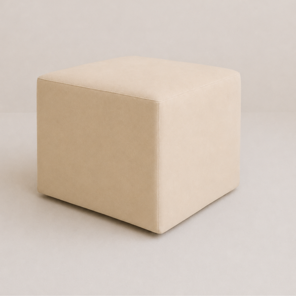 Taburete Cuadrado Beige